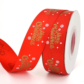 Karácsonyi Szalagok Gyönyörű karácsonyfa Díszítés Szalag DIY Csomagolás Kézműves Karácsonyi Party Dekoráció