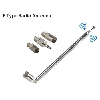 Teleszkópos DAB FM Rádió Antenna W 3 Adapter HiFi készülék AV Mini Rendszer Behúzható Autó Antenna Tartozékok