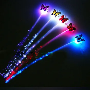 Ragyogás Haj Zsinór Flash Rost Hajtű Klip Világító Pillangó Fejpánt Világító Születésnapi Party, Karácsonyi, Húsvét
