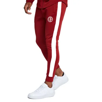 Retalhos de algodão bordado calças masculinas calças casuais basculador de fitness marca de moda calças esportivas calças de illik