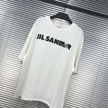 2021 Nyári Unisex póló 1:1 Jil sander designer márka a high street rövid ujjú hip-hop túlméretes laza egyszerű póló