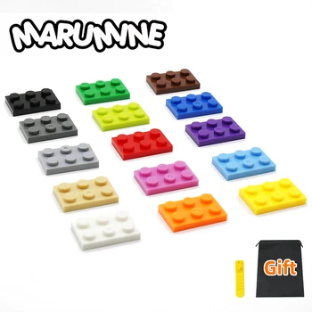 MARUMINE 2x3 Pontok Alaplemez 100/Sok Épület Tégla Playset MOC 3021 SZÁR Ajándék Játékok Blokkok Kompatibilis Összes nagy Márka