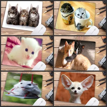 Mairuige Nagy Promóció Egyedi Bőr Aranyos Macskák Állat Anime Egér Pad Laptop Méret 18x22cm Gumi Téglalap Mousemats