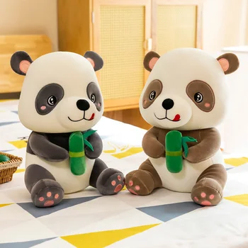 30 x 17 Cm Élénk Vicces Panda Bambusz Levelek Plüss Játékok, Születésnapi Ajándék, Puha Rajzfilm Állat, Plüss Állatok Medál Baba Gyerekek Ajándékokat