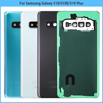 Új Samsung Galaxy S10 Plusz S10E G973 G975 Akkumulátor hátlap Hátsó Ajtó 3D-s Üveg Panel S10 Ház Esetben a Kamera Lencséje Cserélje ki