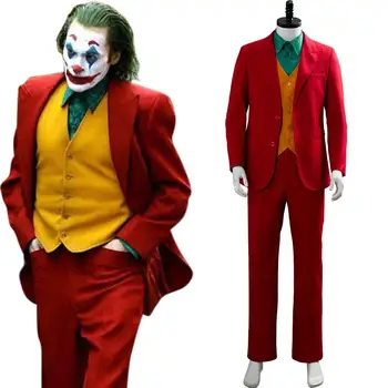Joker Eredetű Romeo 2019 Film Joaquin Phoenix Joker Arthur Fleck Cosplay Jelmez Ruha Piros Ruha Egységes Joker Jelmez Halloween