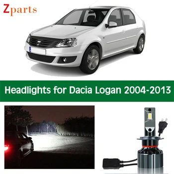 Autó Fényszóró Izzók A 2004 - 2013 Renault Dacia Logan LED Fényszóró Alacsony Magas Sugár Canbus Automatikus Világítás Lámpa 12V-os 6000K Tartozékok