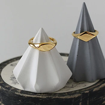 Klasszikus Geometriai Gyűrű, Arany Színű, Ovális/Rhombus Gyűrűk Nők Barátnője Jubileumi Születésnapi Ajándék
