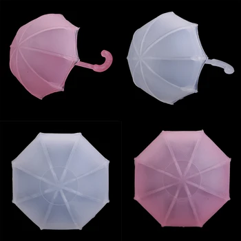 24pcs Mini Esernyő Alakú Kis Cukorka, Csokoládé Doboz Ajándék Dobozok Party Esküvői Szívességet Rózsaszín+Fehér