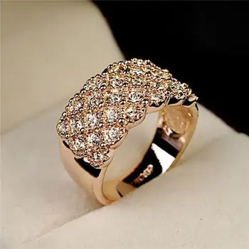 Luxus Női Strasszos Intarziás Ujj Gyűrű Esküvő, Eljegyzés, Ékszerek, Ajándék Varázsa Gyűrű női Elegáns Ékszer, jegygyűrű