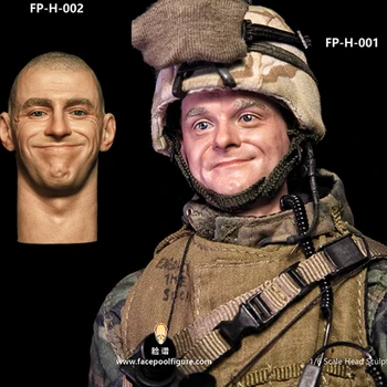Raktáron 1/6 Skála FP-H-001/002 férfi katona fejét a mosoly kifejezés illik 12 