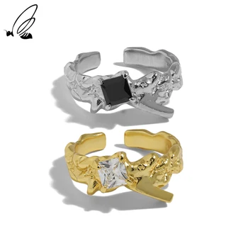 S'STEEL Sterling Ezüst, Csillogó Aranyozott Gyűrű 925 Női Állítható Luxus Bohém Minimalista Esküvői Ajándék, Finom Ékszerek Kiegészítők