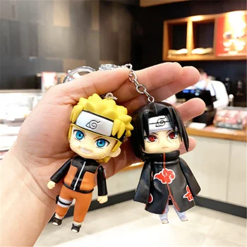 Naruto Számok Játékok Uzumaki Naruto Uchiha Sasuke-Itachi Hatake Kakashi Gaara PVC Akció Figura Kulcstartó Naruto Modellek Gyűjteni