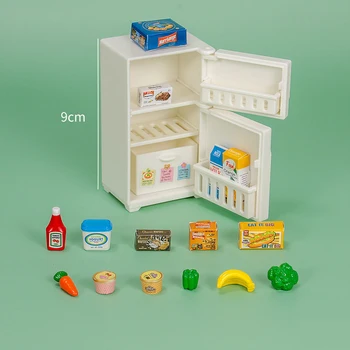 Babaház Bútorok Barbie Konyha Mini Élelmiszer Mini Hűtőszekrény Sorozat Aranyos Baba Kiegészítők Gyermek Játékokkal, Klassz Cucc