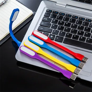 1DB Mini Rugalmas USB Led USB Lámpa asztali Lámpa Kütyü usb kézi lámpa Teljesítmény bank PC laptop notebook Android telefon OTG kábel