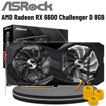 Az ASRock Radeon RX 6600 Challenger D 8 gb-os Radeon Grafikus RX 6600 Kártya RX6600 videokártya GDDR6 8GB 14000MHz RX6600 Grafikus kártya