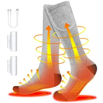 Unisex Elektromos Fűthető Zokni/ Talpbetét Meleg Zokni Boot Láb Melegítő USB Újratölthető Akkumulátor Zokni Téli Szabadtéri Kemping Ski Sport