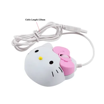 KEFAN KT macska fény, vezetékes elektromos egér macska fején aranyos egér lány egér rajzfilm egér rózsaszín gaming mouse egér