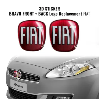 Öntapadós 3D-s Fiat csere Logó Bravo első + hátsó