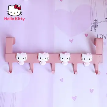 Hello Kitty Aranyos Rajzfilm Ajtó Hátsó Horog Állvány Falra Szabad Ütni Vissza Fogas Zökkenőmentes Fogas Beillesztett Rack