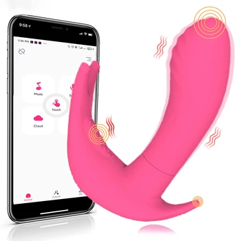 Pillangó Hordható Dildó Vibrátor a Nők Bluetooth Vibrátor Vezeték nélküli ALKALMAZÁS Távirányító Vibrációs Bugyi Szex Játékok Pár