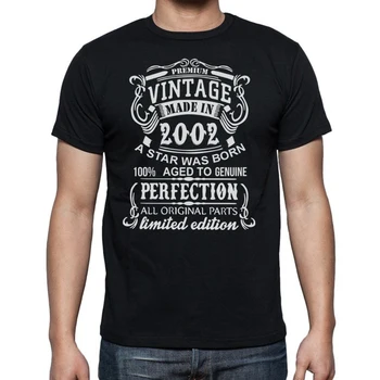 Készült Évjárat 2002-Ben A T-Ingek, Férfi Divat, Póló, Rövid Ujjú 20 Éves Születésnapi Ajándék Tshirt Pamut Póló Streetwear