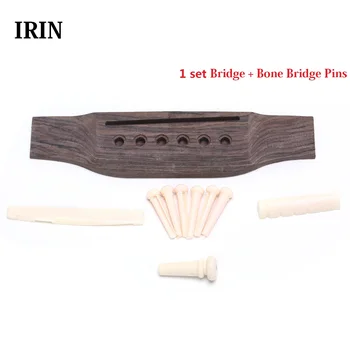 IRIN 1 Készlet Akusztikus Gitár Híd + Csont Híd Csapok/Nyereg/Dió Nyereg Gitár Alkatrészek Gitár Kód Kód Híd