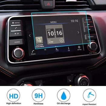 Autó Képernyő Védő Nissan Versa 2020 2021 Autós GPS Navigáció Edzett Üveg Képernyő Védő Fólia Matrica Auto Hozzáférés