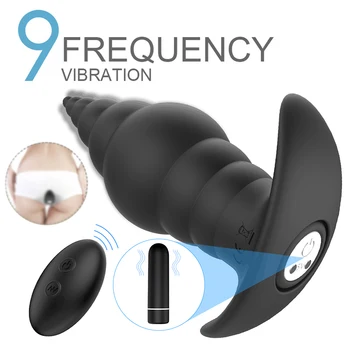 9 Sebesség Anális Plug Vibrátor Prosztata Masszázs Vagina Klitorisz Stimulátor Butt Plug Anális Szex Játékok A Férfiak Magömlés Késleltetés