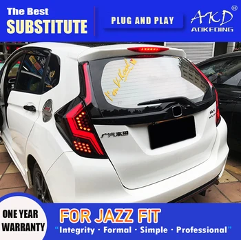 AKD Farok Lámpa Honda Jazz Alkalmas LED-es hátsó Lámpa 2014-2018 ALKALMAS Hátsó Ködlámpa Fék indexet Autóipari Tartozékok