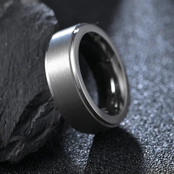 Egyszerű Volfrám-Karbid Gyűrű a Férfiak 8 mm-es Ezüst Matt Felület, Wolfram Gyűrű, Esküvői Zenekar, Férfi Gyűrű Anillos Pareja