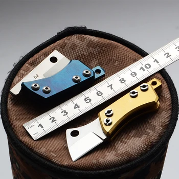 Magas minőségű DÁN Mini Összecsukható Kés D2 Acél Gyümölcs Kés kulcstartó Kültéri Női önvédelmi Eszköz Férfi Ajándék