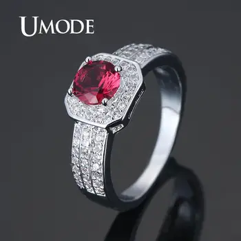 UMODE Kristály Gyűrű a Nők Cirkónia CZ Gyűrűk Lányok Luxus Eljegyzési Gyűrűk Femme Divat Jewery Ajándékok UR0584
