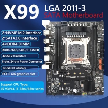 X99 V2 D4 PCI Express X16 Alaplap H81 Chip Alaplapja Meghatározott Kit a Xeon E5-2620 V3 LGA2011-3 CPU 8GB RECC DDR4 Memória Támogatás