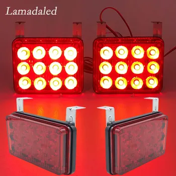 24V12V piros autó felületére villogó fények mentő tűzoltó rendőrség led figyelmeztető villogó lámpa, kék, borostyán