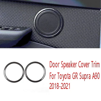 4DB Belső Ajtó Hangszóró, Magassugárzó Gyűrű Fedél Ajtó Hangszóró-Fedezze Trim Toyota GR Supra A90 2018-2021