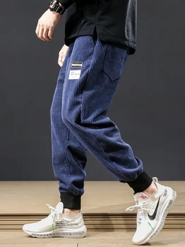 Divat, Férfi Farmer Őszi Alkalmi Kordbársony Nadrág Japán Stílusú Széles Láb Nadrág Streetwear Hip-Hop Futó Nadrág Homme