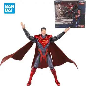 Bandai Valódi Igazságtalanság S H Figuarts Superman 6.5 Inch Modell Játék Szuperhős Figura Anime Gyerek Szülinapi Ajándék DC Comics Dobozos