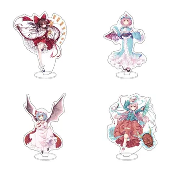 Japán Anime Touhou Projekt Remilia scarlet & Flandre Scarlet Akril Figura Gyűjtemény Modell Játékok Karácsonyi Ajándék lelakaya