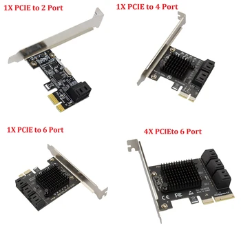 ASM1064 PCIe SATA Adapter 2/4/6 Port SATA-III., hogy a PCI Express 3.0 X1 Vezérlő Bővítő Kártya Adapter Videó Kártya Extender Kábel