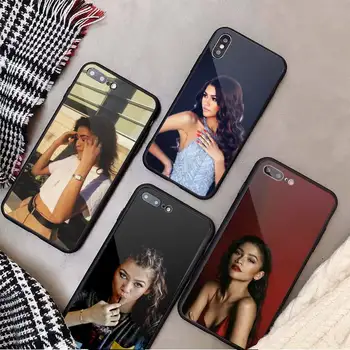 Zendaya Coleman Amerikai színész Telefon Esetében Edzett üveg iphone 6 7 8 plusz X XS XR 11 12 13 PRO MAX mini