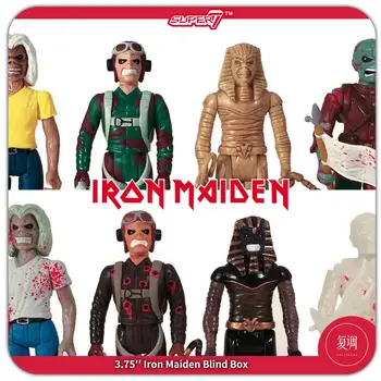 Super7 Iron Maiden Zenekar Vak Doboz akció ábra újdonságok 2021yeas 3.75 hüvelyk Gyűjthető figurák Ajándék Halloween Horror Játékok