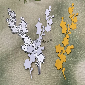 Virágos ág dekoráció fémforgácsolási Meghal Stencil Meghalni Vágott DIY Scrapbooking Album Papír Kártya Dombornyomás