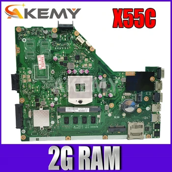 X55C X55VD Laptop alaplap Az Asus X55VD X55C X55V Alaplapja SLJ8E REV.2.2 2.1 A 2G RAM Teszt működik 100%