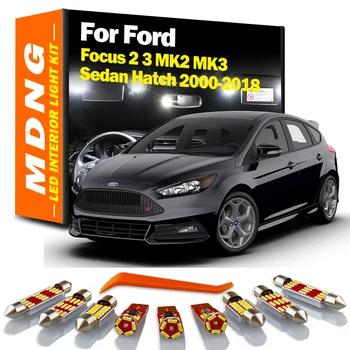 MDNG Canbus LED Lámpa Készlet Ford Focus 2 3 MK2 MK3 Sedan Hatch 2000-2017 2018 Autó Tartozékok Kupola Térkép Lámpa Nem Hiba