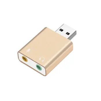 USB hangkártya, USB-Audio Interfész, Fülhallgató Adapter Mikrofon hangkártya Hangszóró Hordozható Számítógép Külső hangkártya