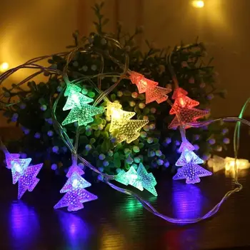 Kültéri karácsonyfa led string fények 10/20/30/40 Led Luces ünnep Decoracion tündér világítás Karácsonyi Esküvő Party