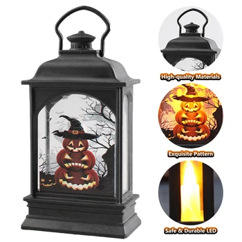 Halloween Dekoráció Led Gyertya Tea Fény Régi Kastély Tök Szellem lebeg LED Lámpa Lámpa Halloween Party Otthoni Ellátás