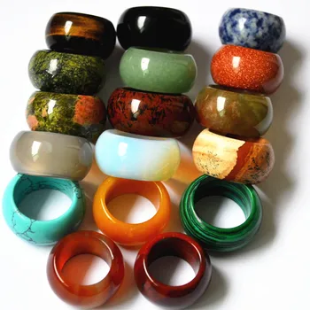 10db Nagykereskedelmi színek keveréke természetes kő sima többszínű opál divat ujj gyűrű, ékszerek, a nők, férfiak, 15MM 17# 18# 20# 22#