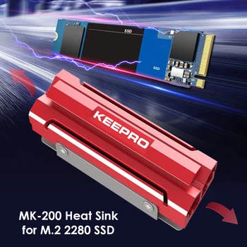 A szilárdtestalapú Meghajtó Hűtés hűtőborda SSD Hő Thermal Pad MK-200 M. 2 2280 NVMe a Háztartások Számítógép Tartozékok